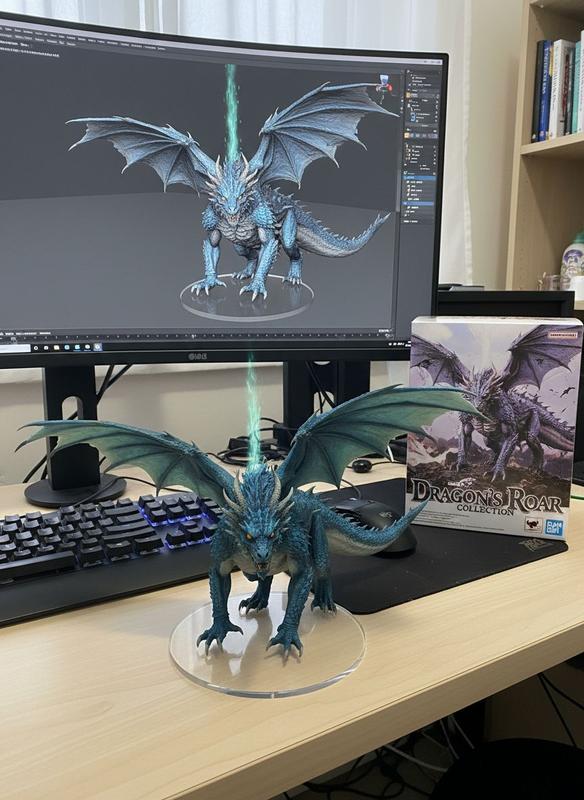 A dragon figurine made from an image