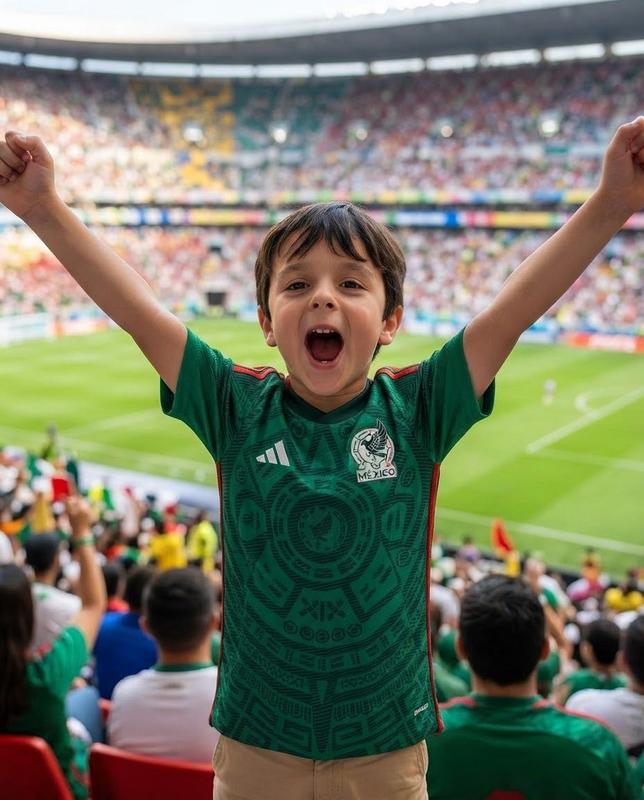 Mexico fan, cheering in the stadium