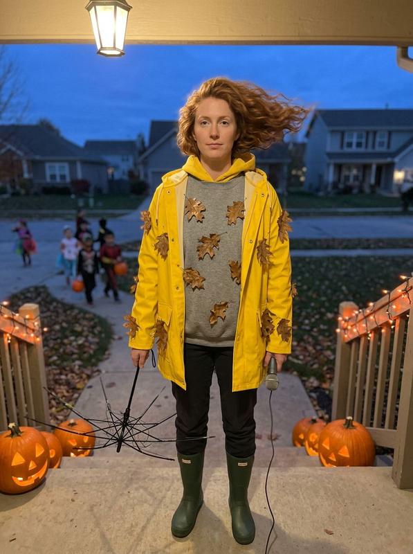 Intrepid hurricane reporter, braving Category 5 winds just to tell us it’s wet outside!